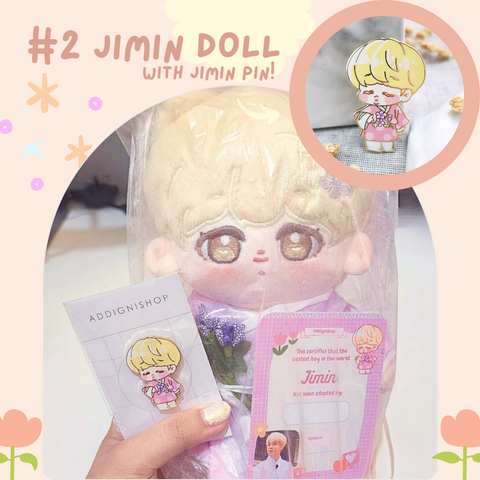 Jimin Pink hanbok doll + Pin