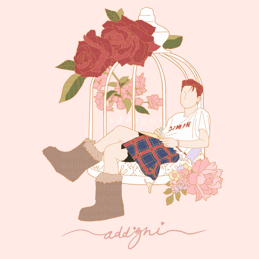 Red Flower Jimin Pin