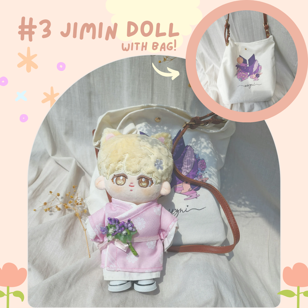 Jimin Pink hanbok doll + Eternal Bag