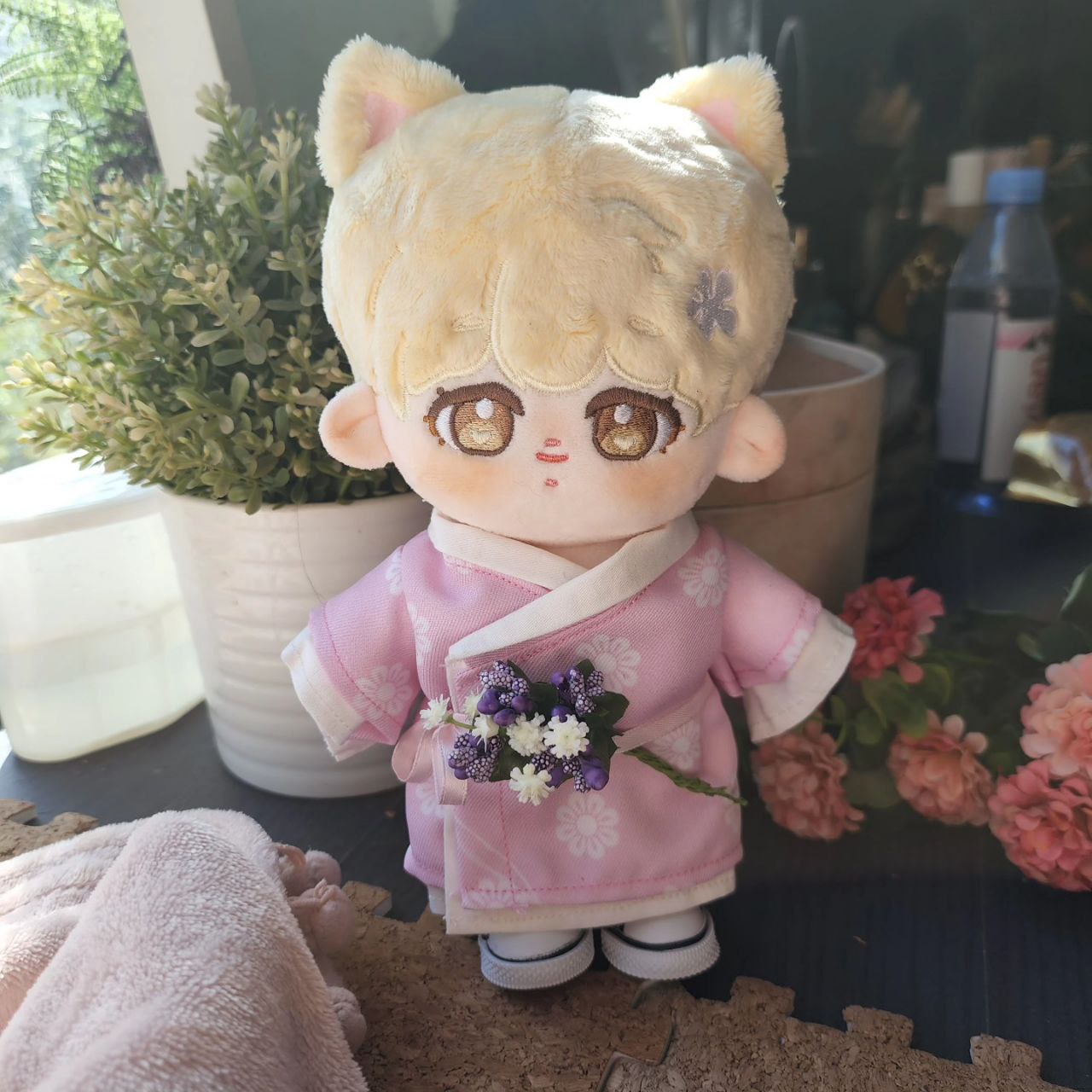 Jimin Pink hanbok doll + Eternal Bag