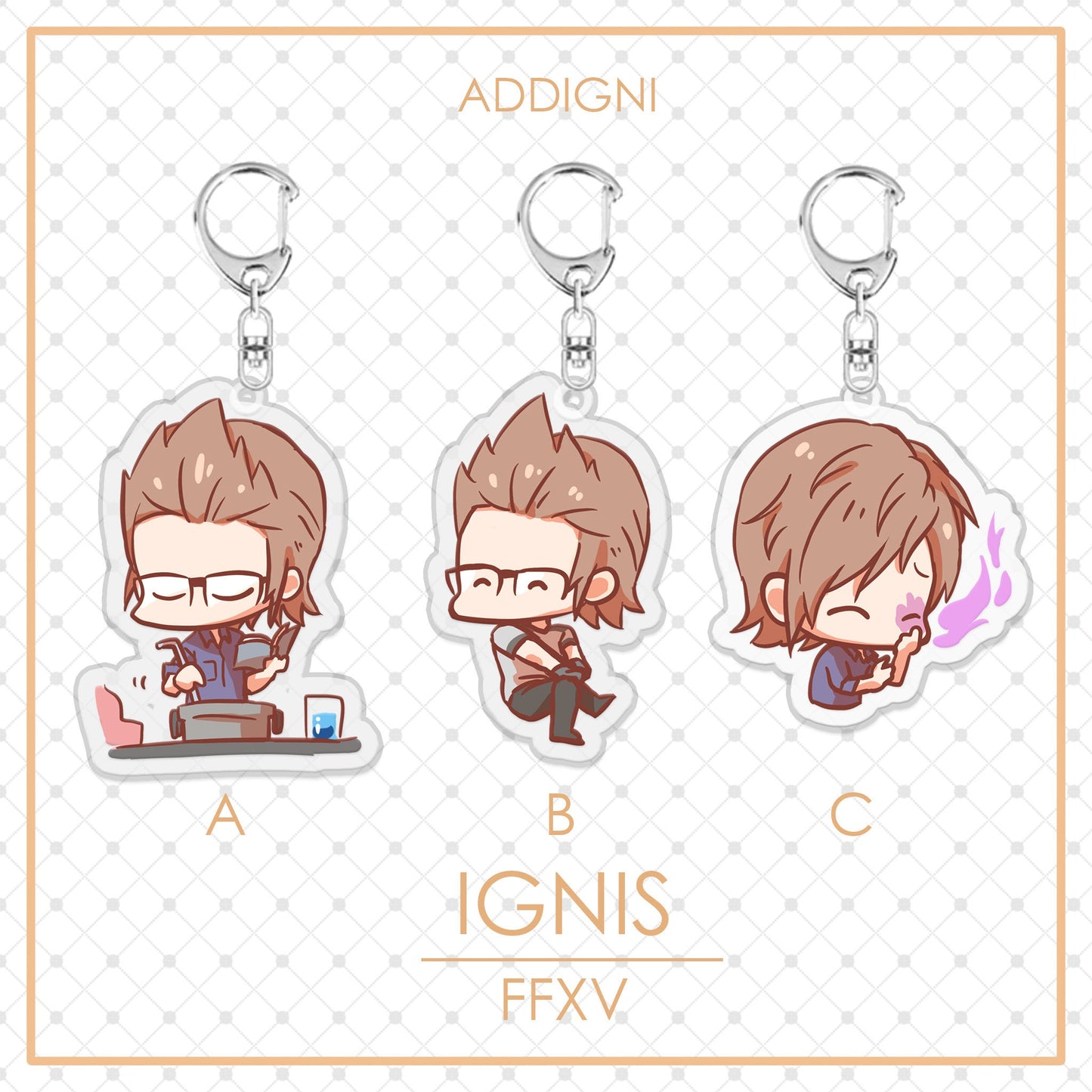 Final Fantasy Acrylic Keychain (Random)
