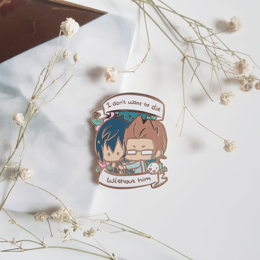 Ignis Protects Noct FFXV Enamel Pin