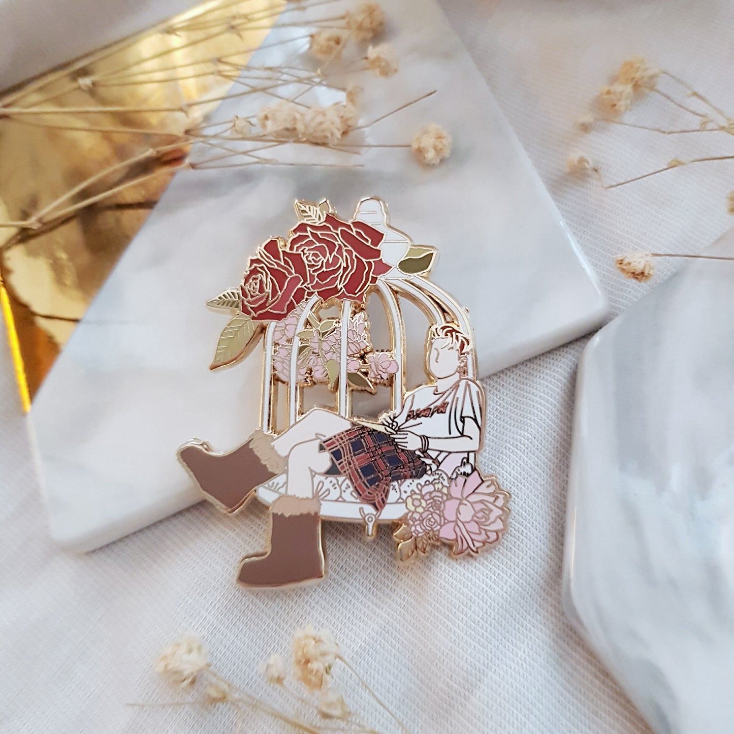 Red Flower Jimin Pin