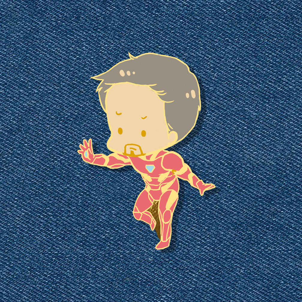 Iron Tony Chibi Enamel