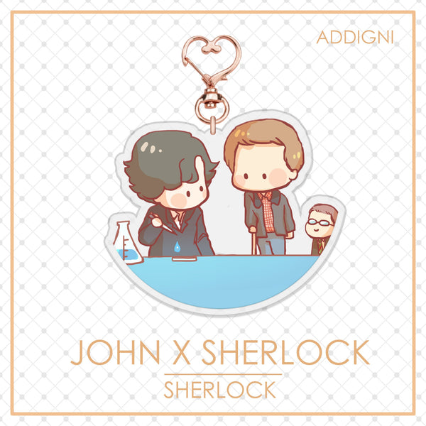 Sherlock & John Keychain