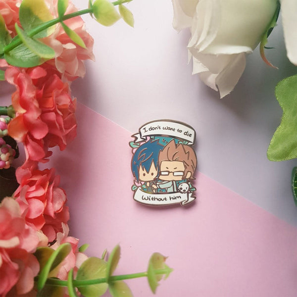 Ignis Protects Noct FFXV Enamel Pin