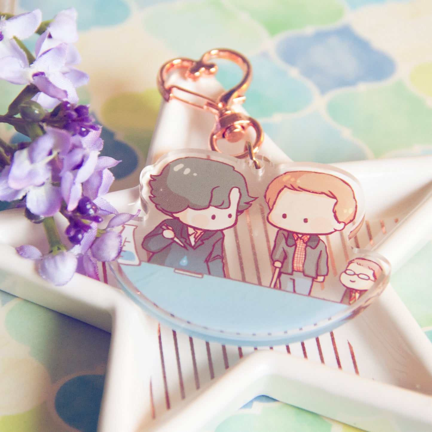 Sherlock & John Keychain