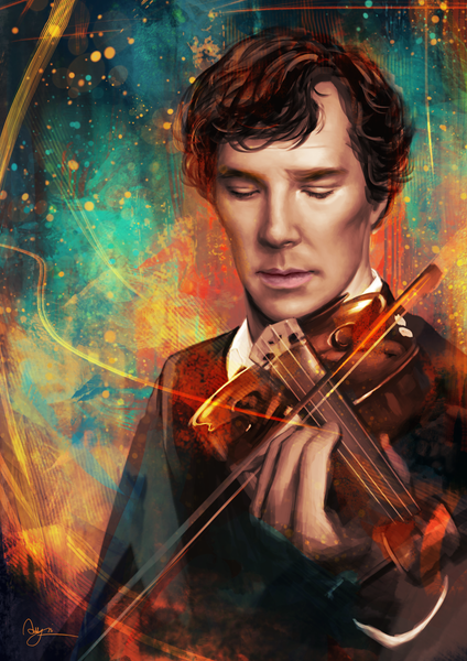 Sherlock's Violin Print